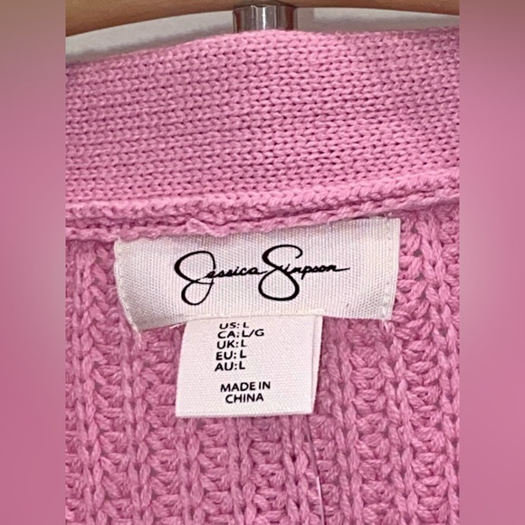 Jessica Simpson Pink Button-Up Cardigan - Picture 4 of 5
